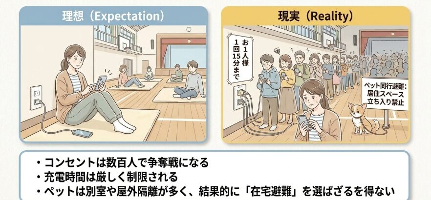 避難所への避難を想定している人の盲点