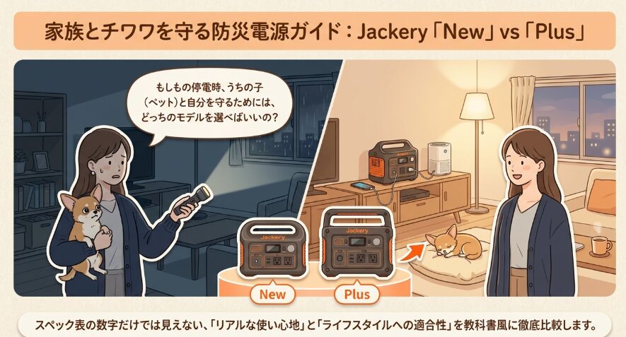 Jackeryポータブル電源のNewとPlusの違い