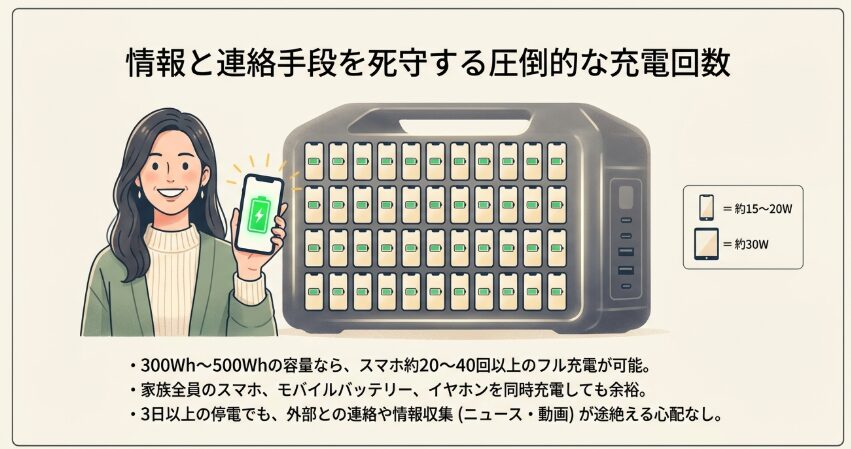 スマホやタブレットの充電回数