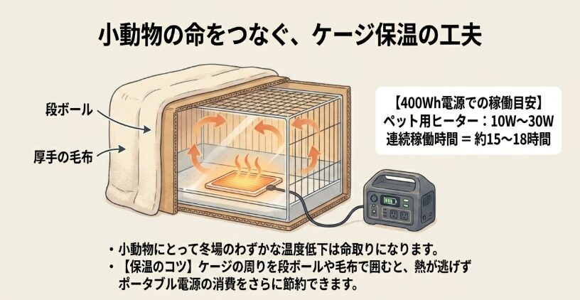 小型ペット用ヒーターの連続使用