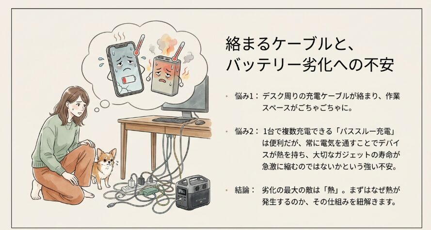 パススルー充電でスマホやバッテリーが劣化する原因