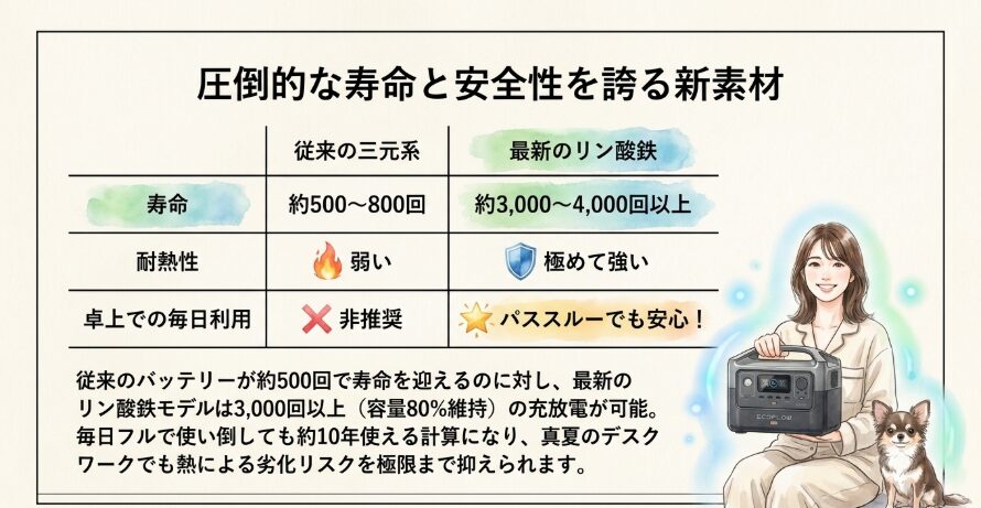 高熱に強く圧倒的なサイクル寿命を誇る新素材