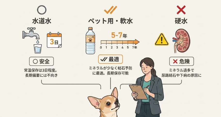 愛犬用の水は水道水かミネラルウォーターか