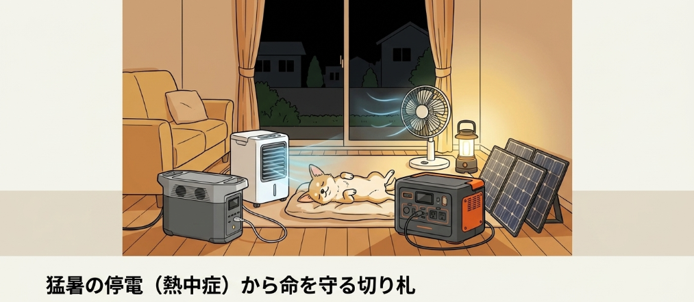 停電時も愛犬を守るポータブル電源