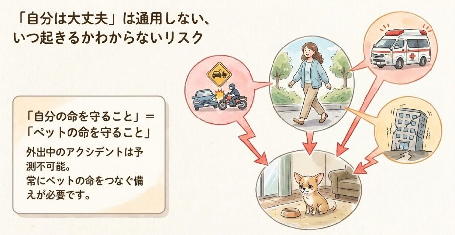 外出中の突然の災害や事故に備える重要性
