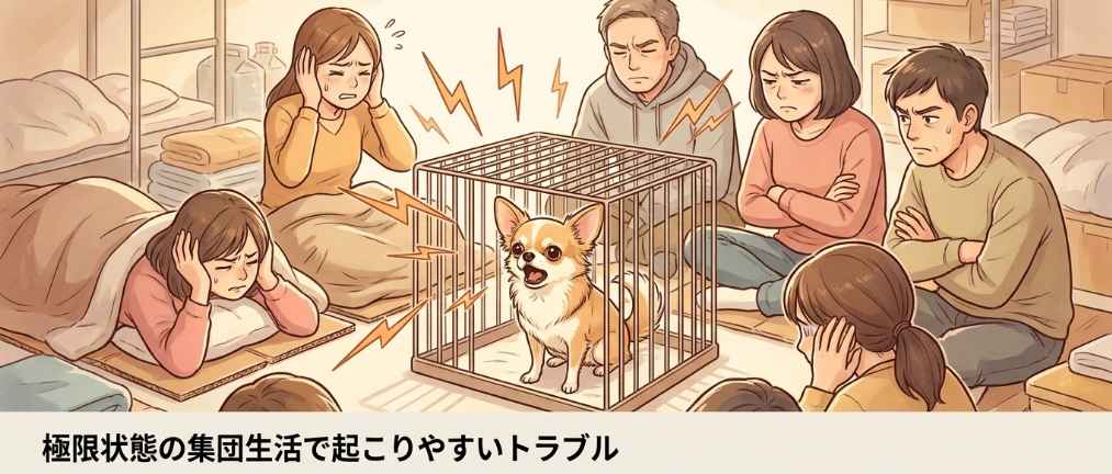 避難所で発生しやすいペットのトラブル