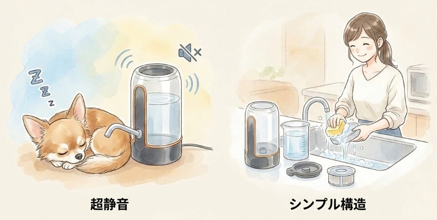 静音性やお手入れのしやすさをチェックする