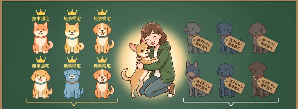 迷子犬が無事に保護される割合の目安