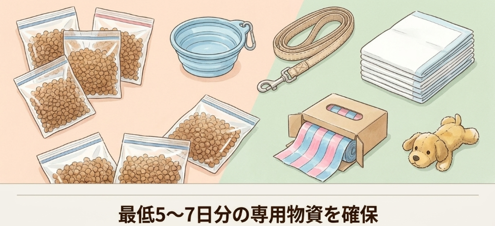 非常用フードや排泄グッズの事前備蓄