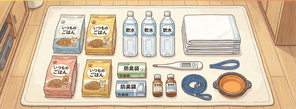 犬用の防災備蓄品リスト