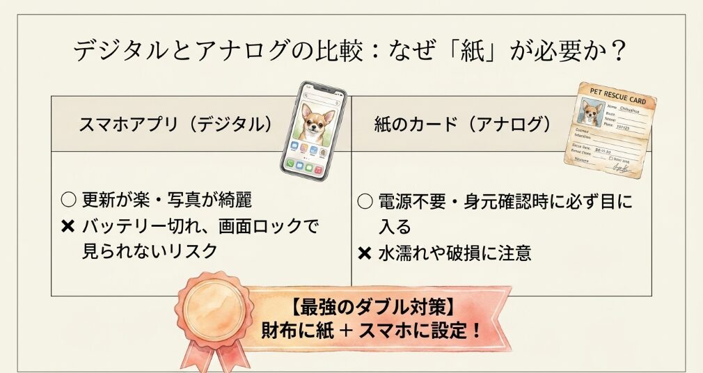 アプリやスマホでの代用と紙カードの違い