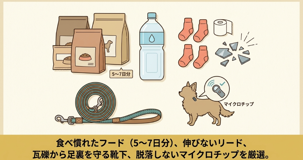 犬ならではの避難用持ち出し品リスト