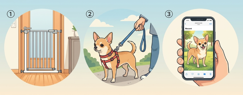 犬が脱走して帰ってくる確率を高める備え