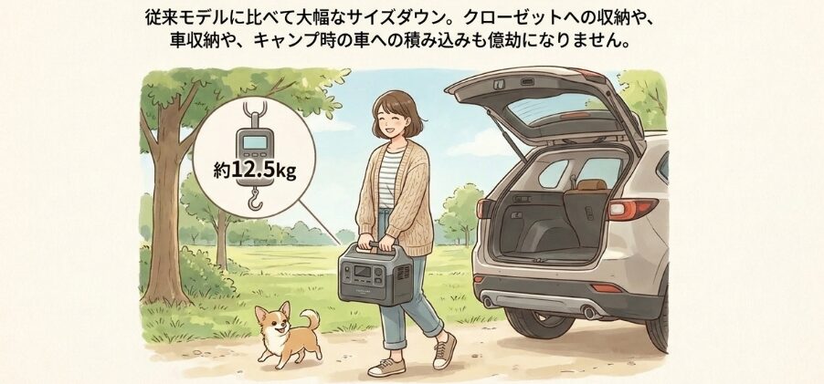 本体サイズと重量による持ち運びやすさ