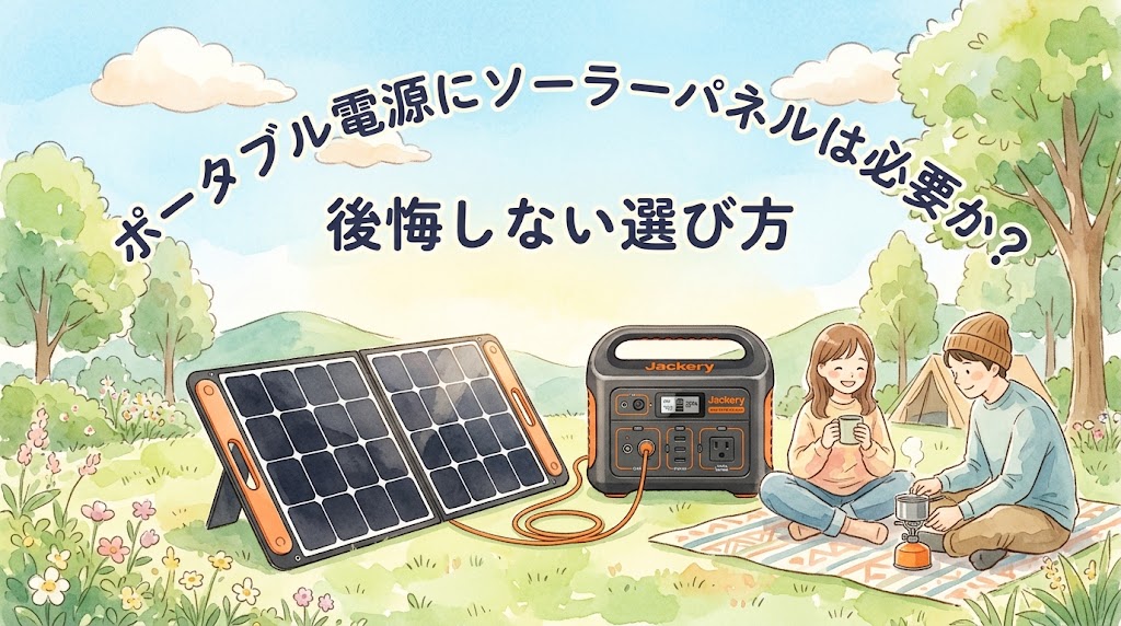 ポータブル電源にソーラーパネルは必要か？後悔しない選び方