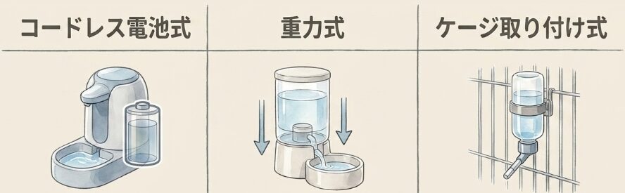 停電対策として役立つ電池式と重力式の給水器