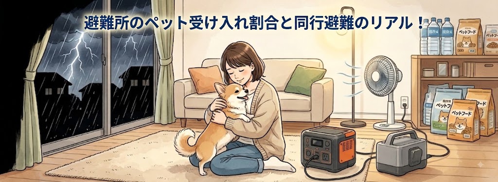 避難所のペット受け入れ割合と同行避難のリアル！