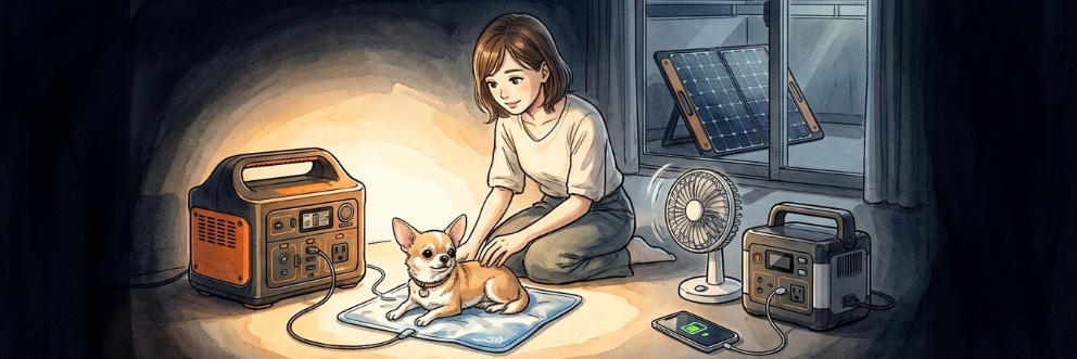 ポータブル電源を活用した停電や暑さの対策