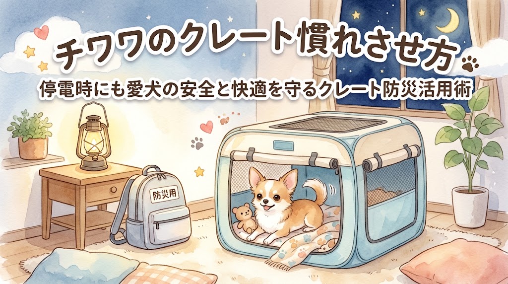 チワワのクレート慣れさせ方と停電時にも愛犬の安全と快適を守るクレート防災活用術