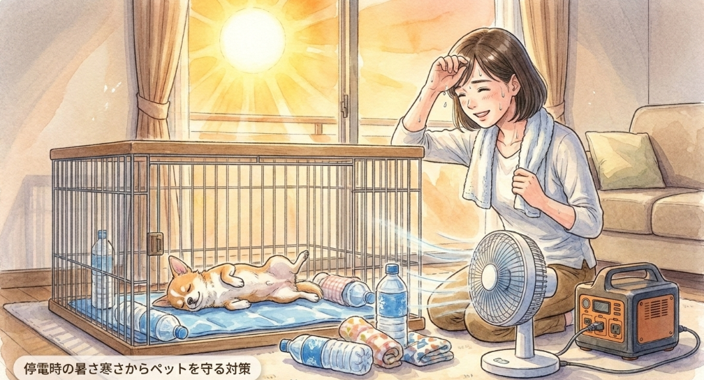 停電時の暑さ寒さからペットを守る対策