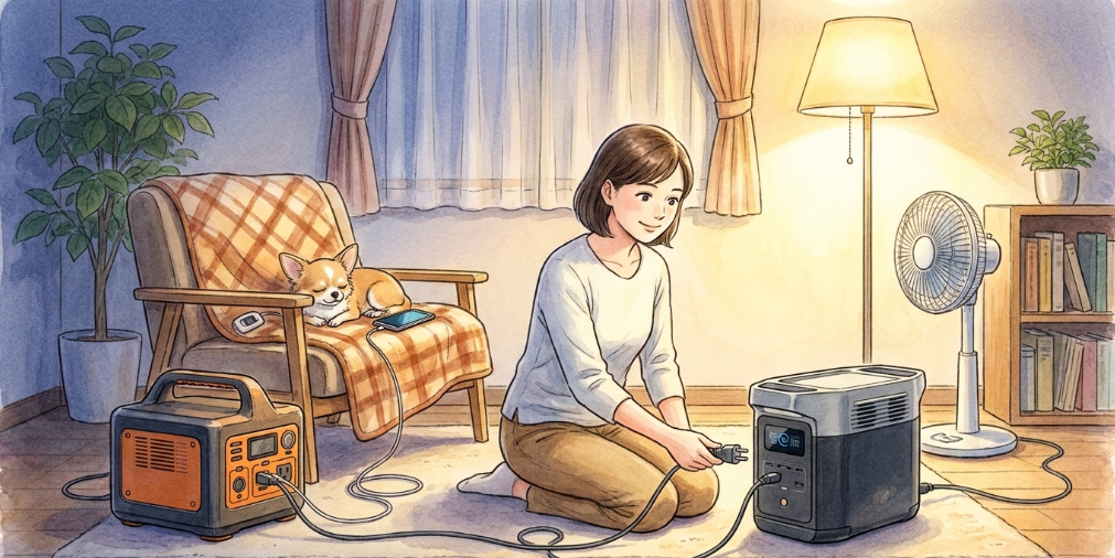 スマホと家電を動かすポータブル電源