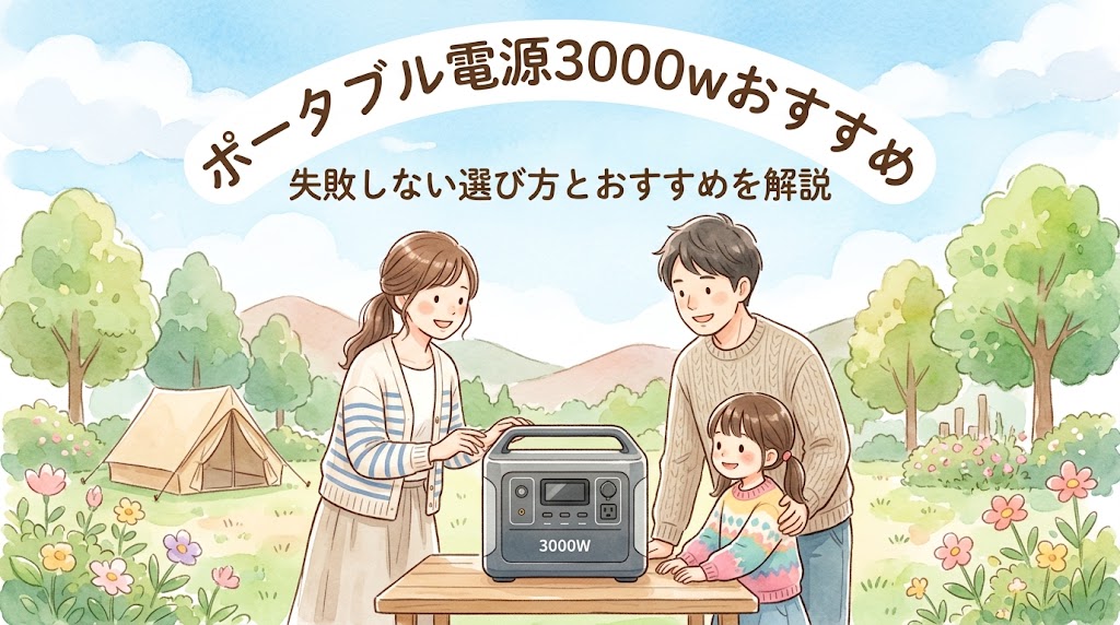 ポータブル電源3000wおすすめ｜失敗しない選び方とおすすめを解説