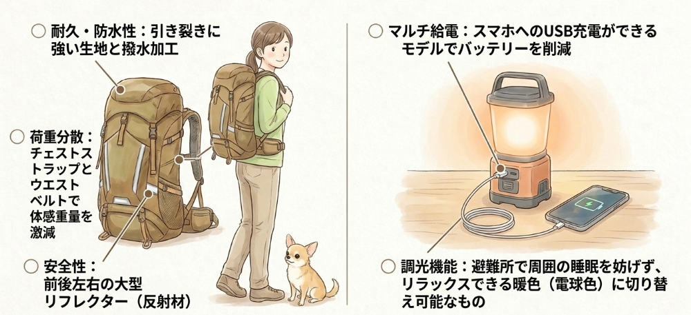 失敗しないおすすめ防災リュックと便利グッズ