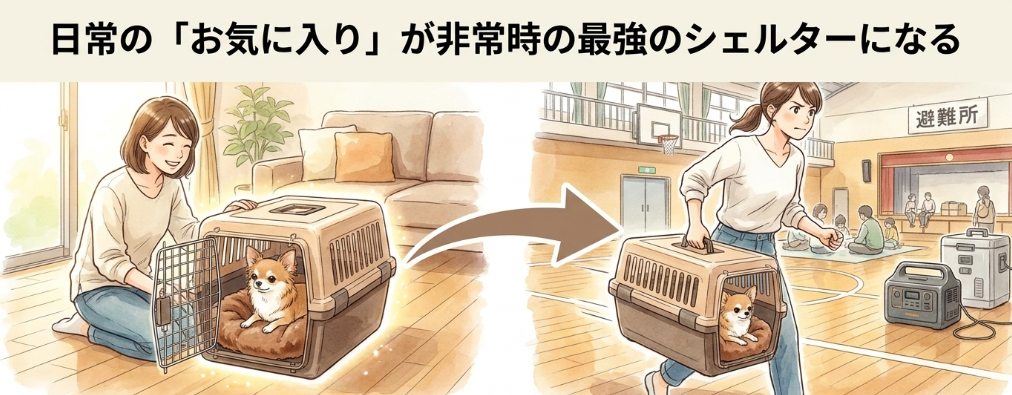 防災時にもそのまま持ち出せる安心の居場所作り