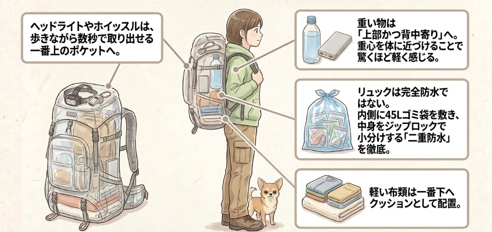 1人用に最適化する防災リュックの詰め方