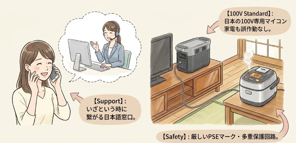 日本語サポートと国内修理対応の安心感
